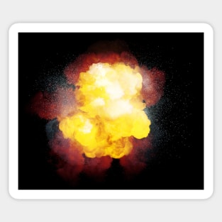 Realistic fiery explosion Sticker